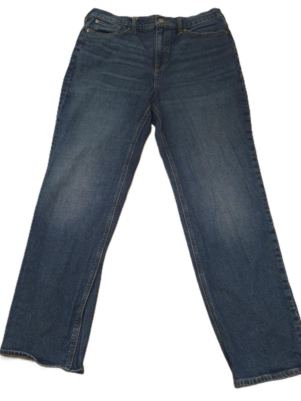 J. Crew Full Length Classic Straight Women's Jeans Size 31 Blue Dark Wash Denim